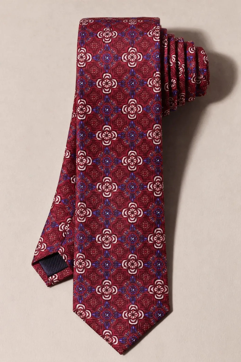 Gravata Masculina Estilo Seda Slim Geométrica