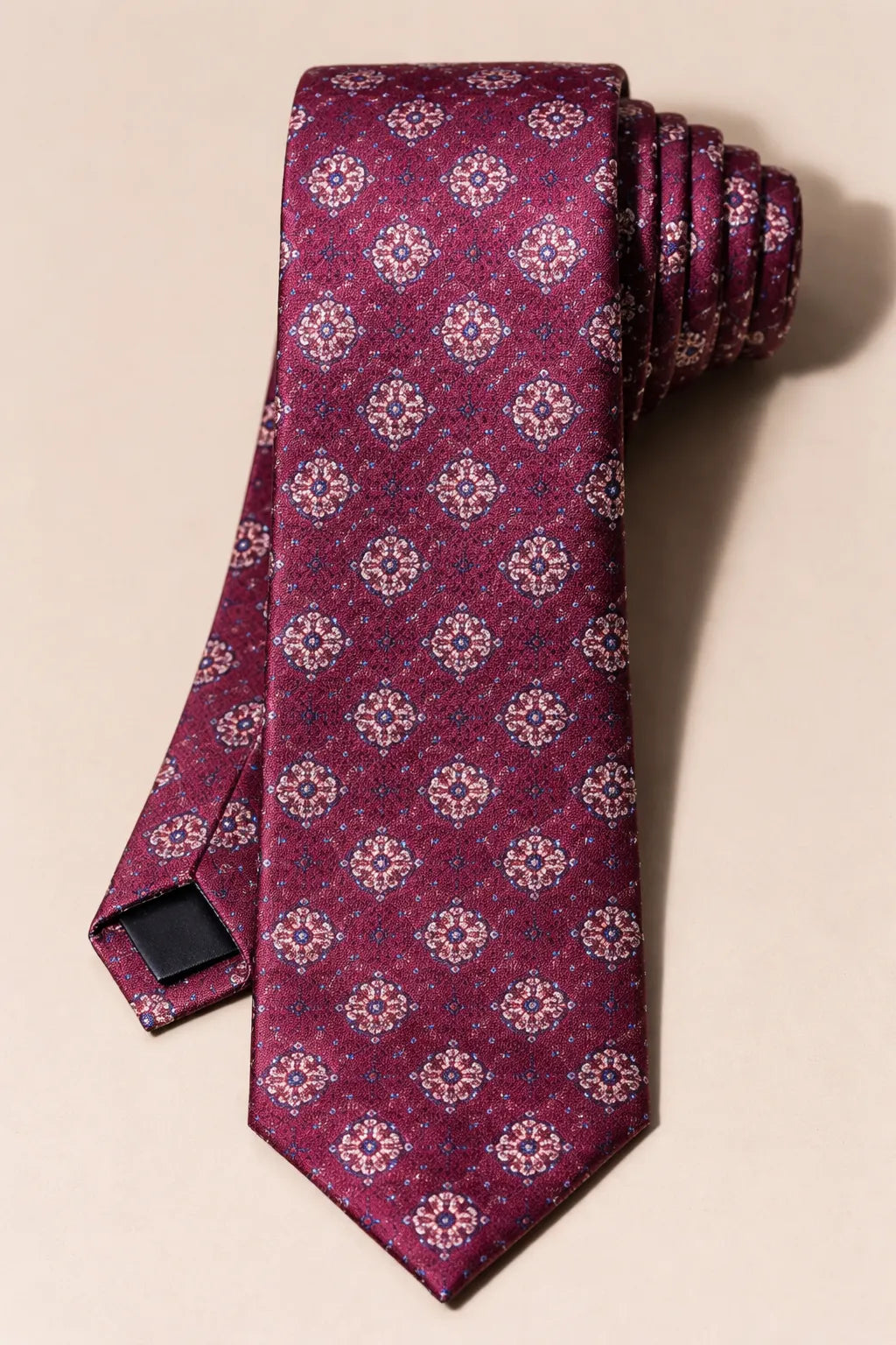 Gravata Masculina Estilo Seda Slim Geométrica