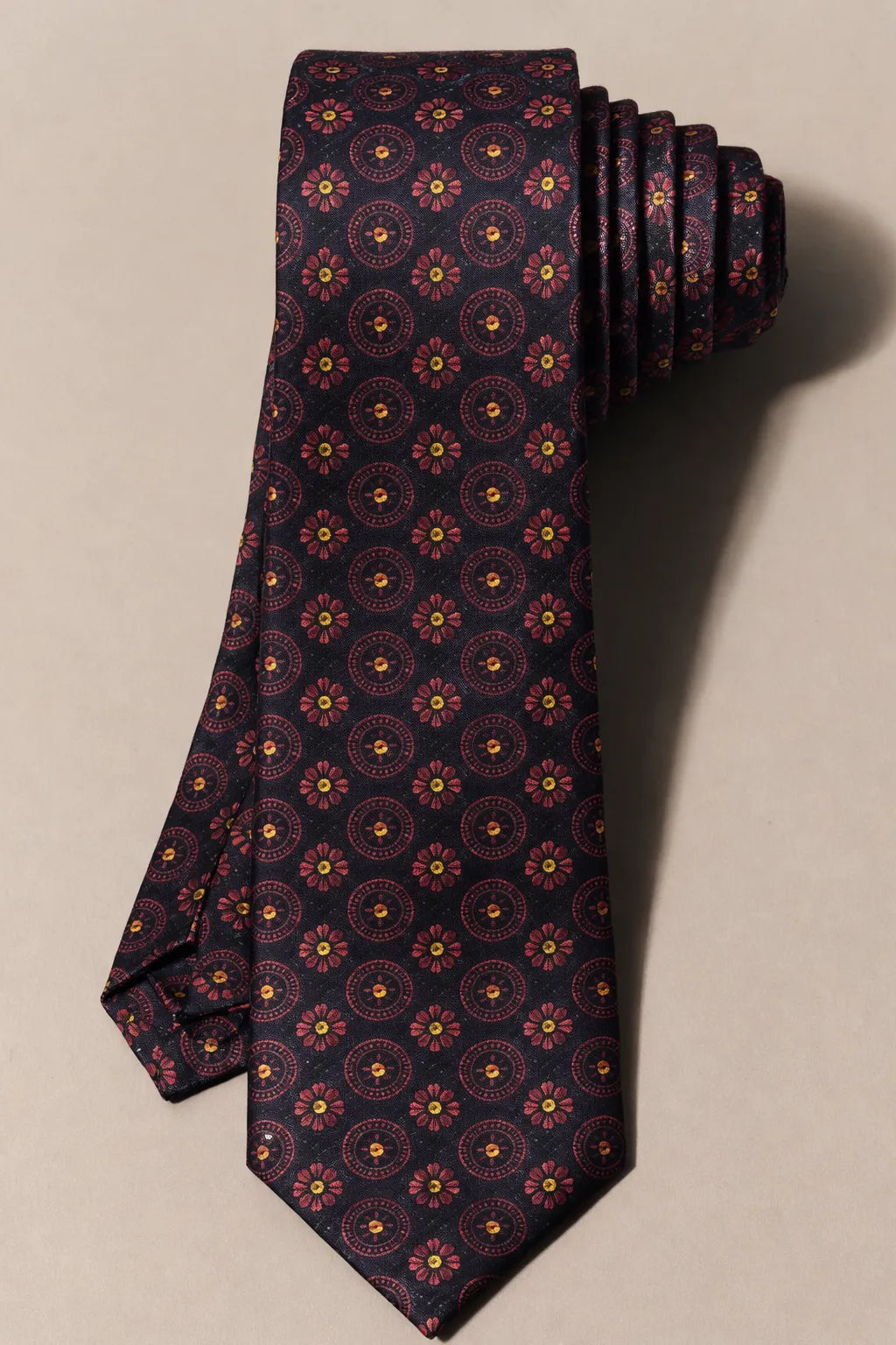 Gravata Masculina Estilo Seda Slim Geométrica