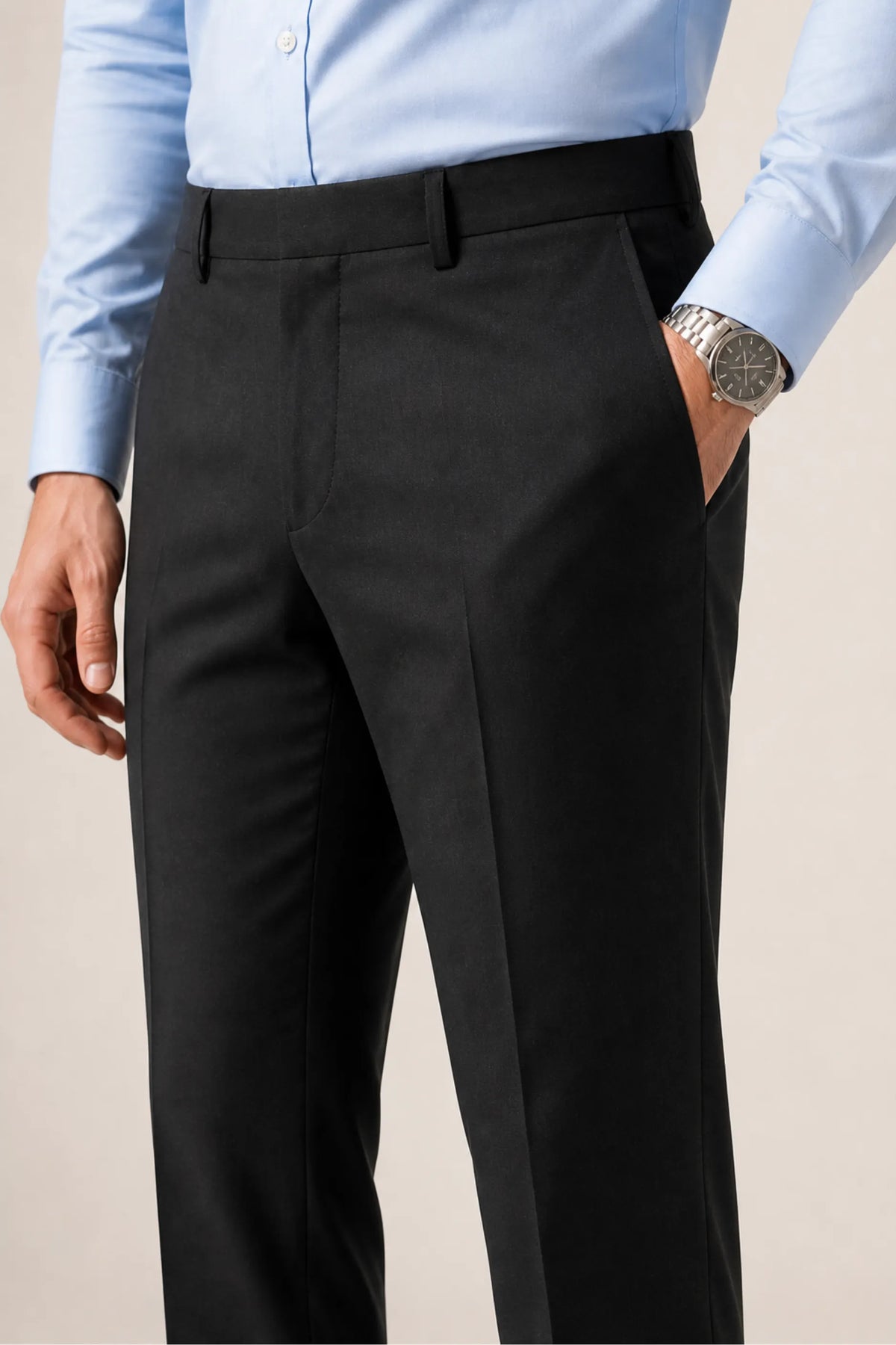 Calça Social Masculina Tradicional com Elastano