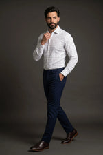 Camisa Social Masculina Xadrez Tradicional Grid