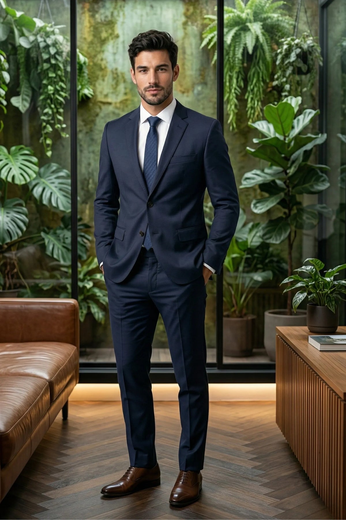 Terno Masculino Poliviscose Azul Noite Montreux