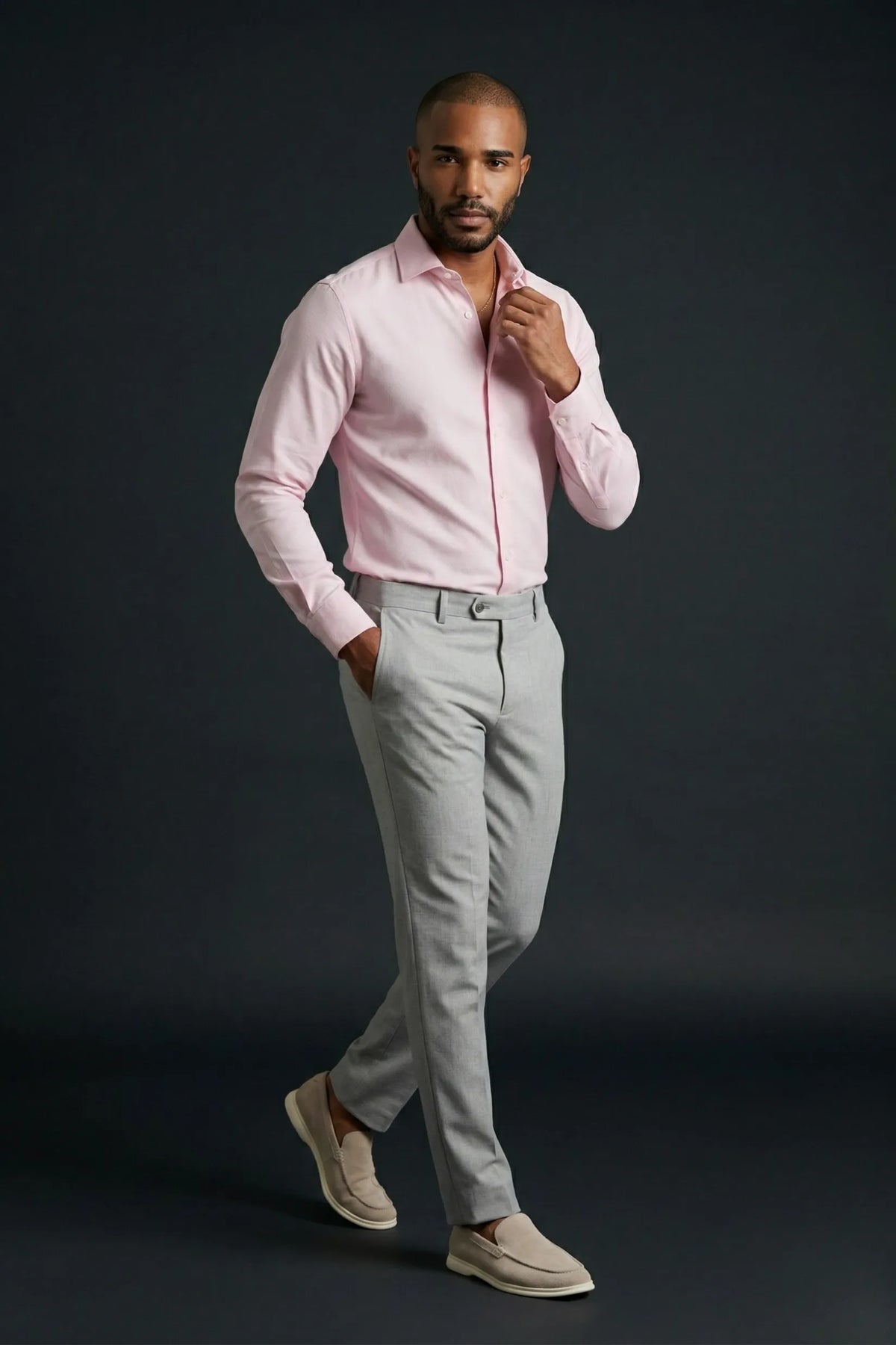 Camisa Social Slim Fit Pima Fio 80