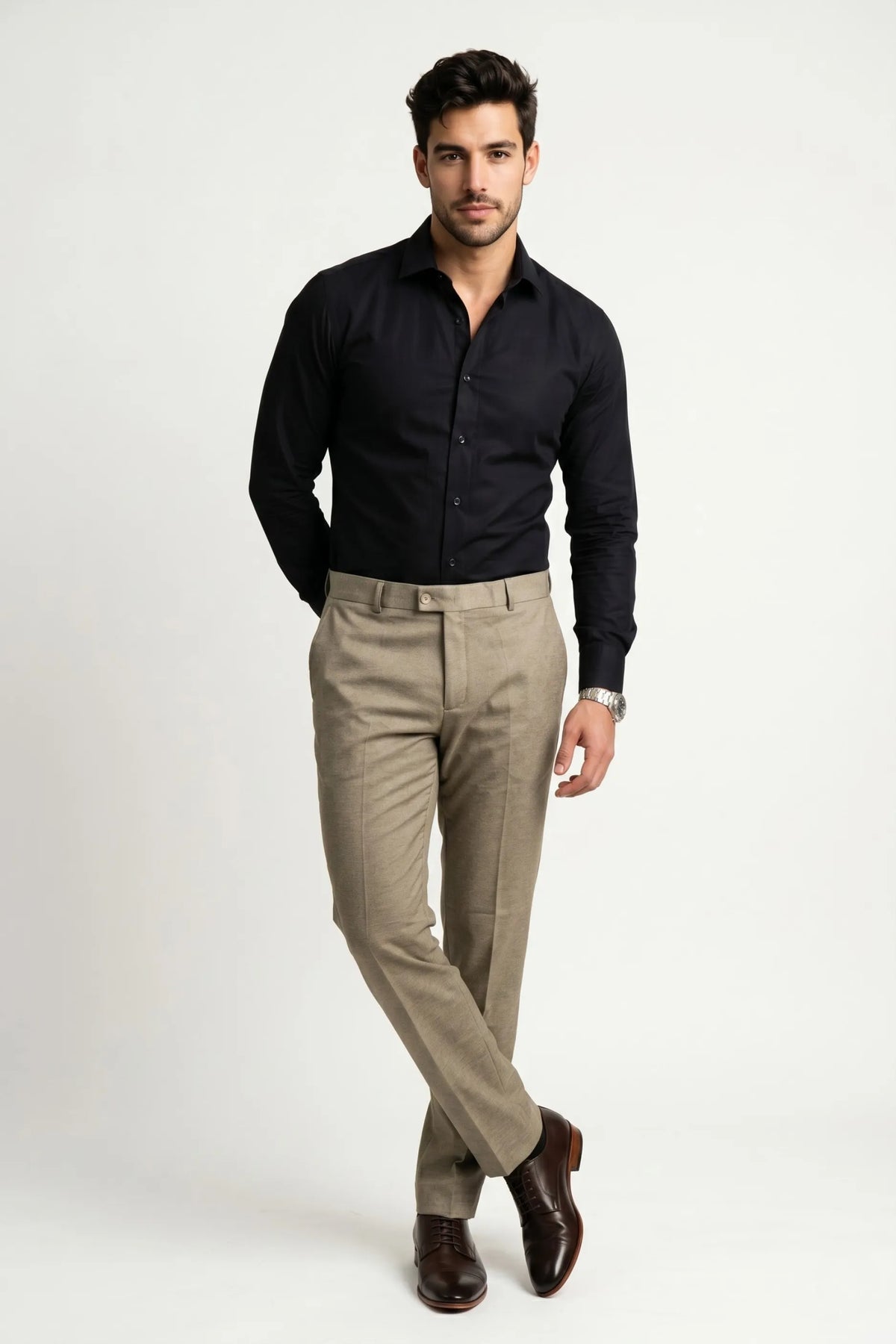 Calça Social Masculina Slim com Elastano