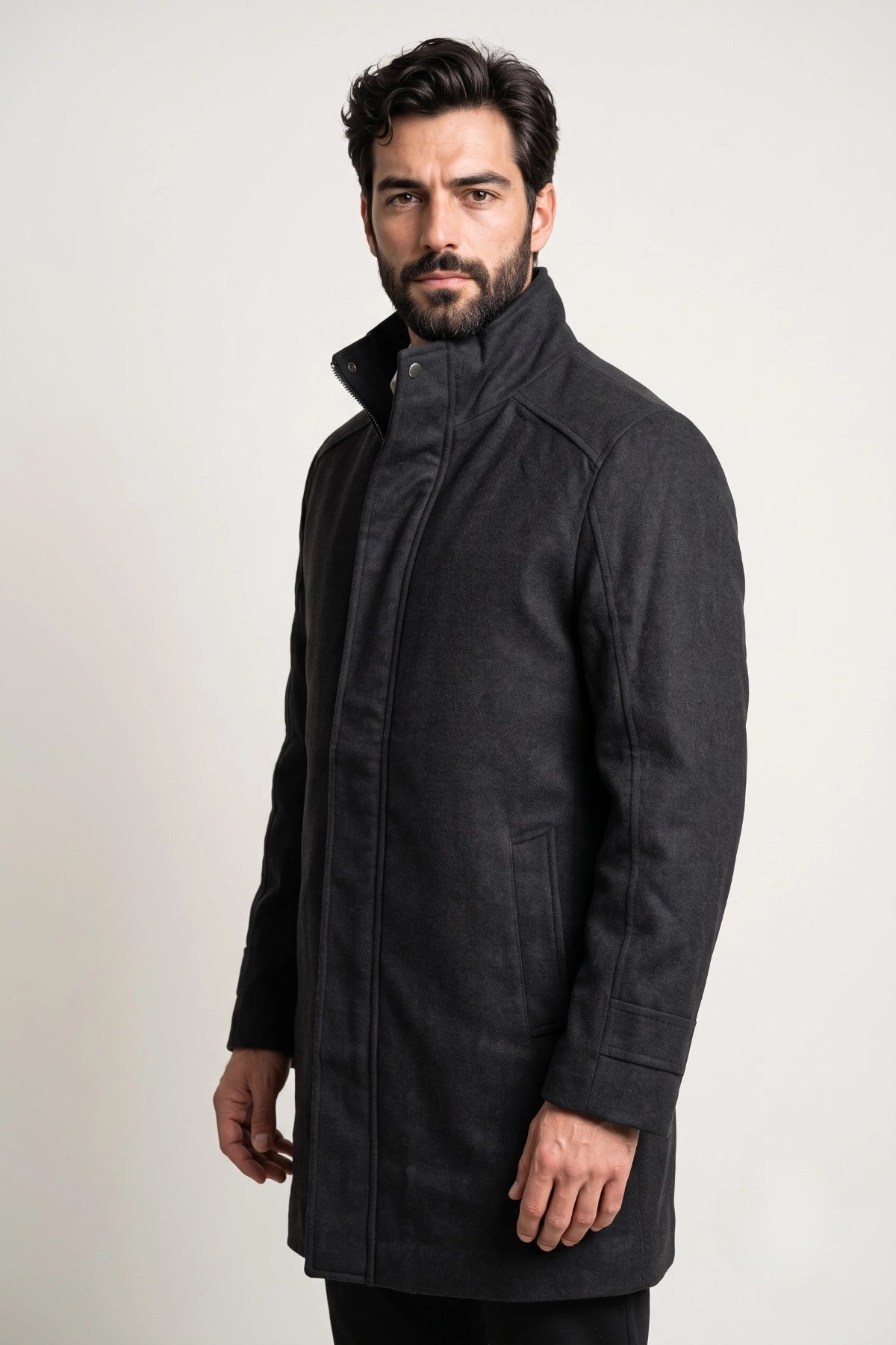 Sobretudo Masculino Preto Lancaster
