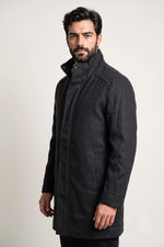 Sobretudo Masculino Preto Lancaster