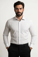 Camisa Social Masculina Xadrez Tradicional Grid