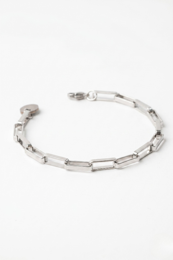 Pulseira Masculina Elos em Aço Inoxidável
