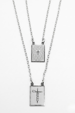 Escapulário Masculino Yeshua em Aço Inoxidável