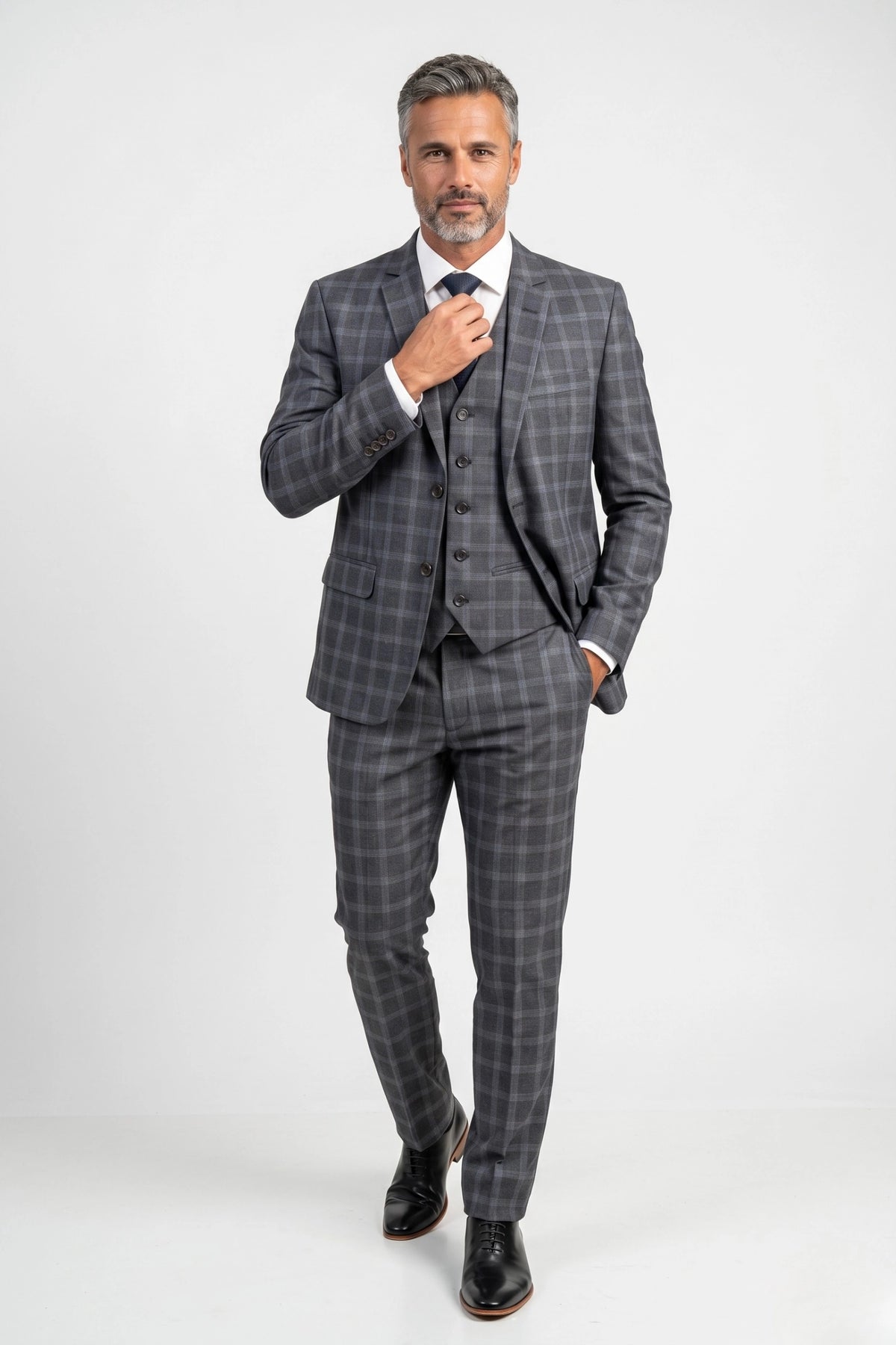 Terno Masculino Poliviscose Slim Xadrez Bellagio