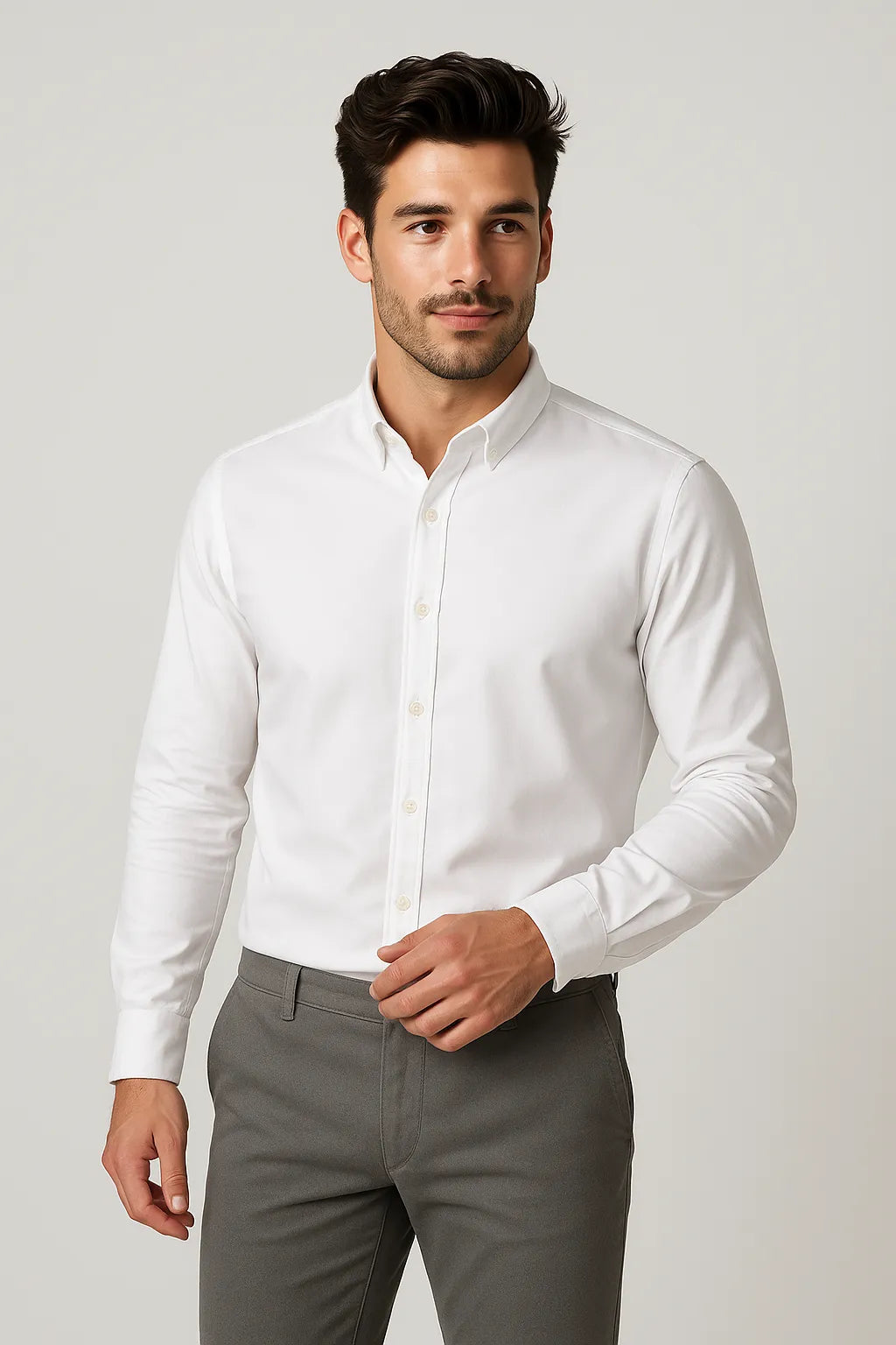 Camisa Social Masculina Slim em Oxford Modal Premium
