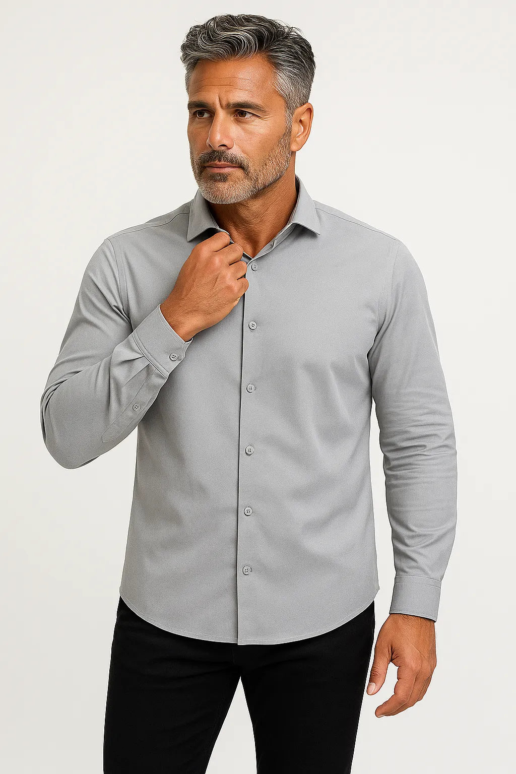 Camisa Social Slim Fit em Algodão Premium