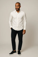 Camisa Social Slim Fit em Algodão Premium