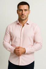 Camisa Social Slim Fit em Algodão Pima Fio 80