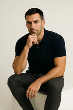 Camisa Polo em Algodão Pima com Elastano