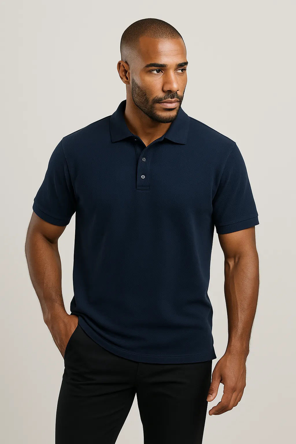 Camisa Polo Slim em Algodão Piquet com Elastano