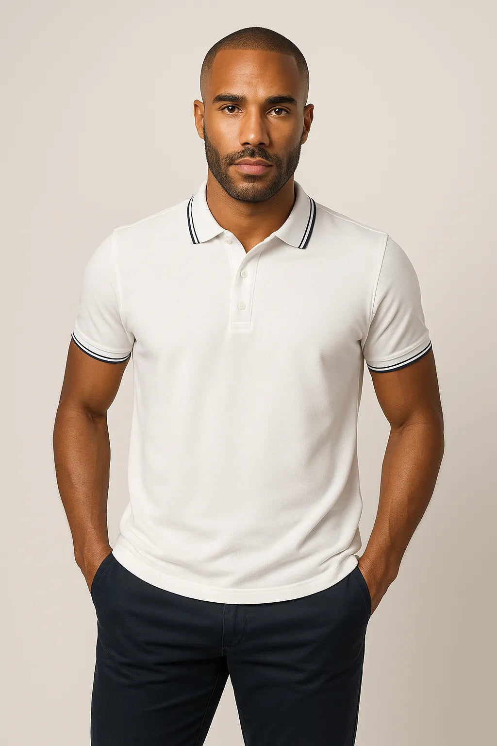 Camisa Polo Slim em Algodão Piquet com Elastano