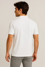 Camisa Polo Slim em Algodão Pima Piquet com Elastano