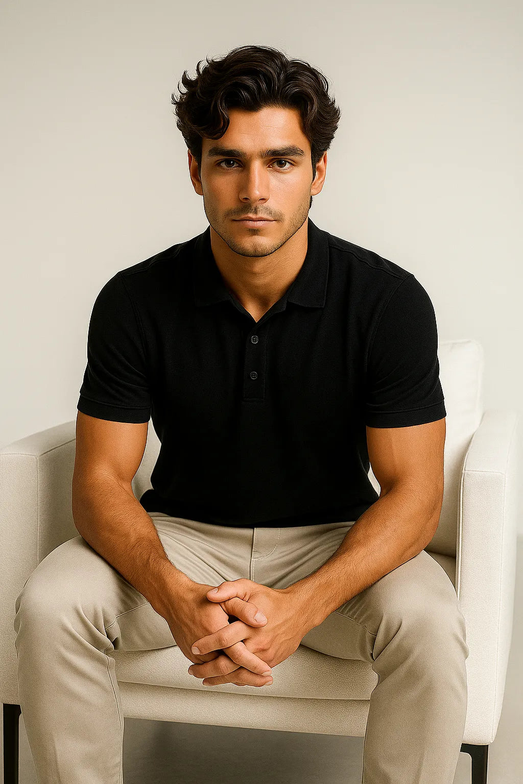 Camisa Polo Slim em Algodão Pima Piquet com Elastano