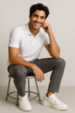 Camisa Polo Slim em Algodão Pima Piquet com Elastano