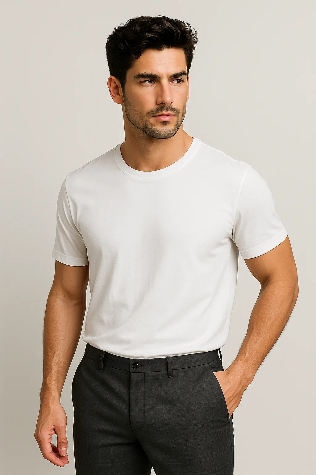 Camiseta Premium em Algodão Egípcio com Elastano