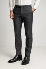 Calça Social Slim Masculina em Poliéster com Elastano