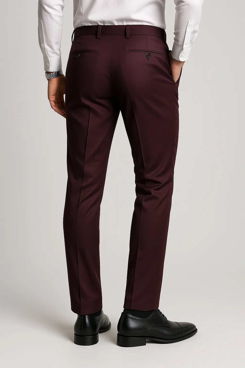 Calça Social Slim Masculina em Poliéster com Elastano