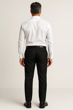 Calça Social Masculina Preta em Poliéster Premium