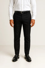 Calça Social Masculina Preta em Poliéster Premium