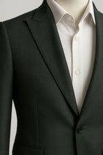 Terno Slim Masculino Verde Escuro em Poliviscose