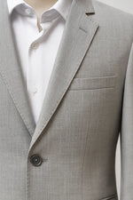 Terno Slim Masculino Cinza Mesclado em Poliviscose