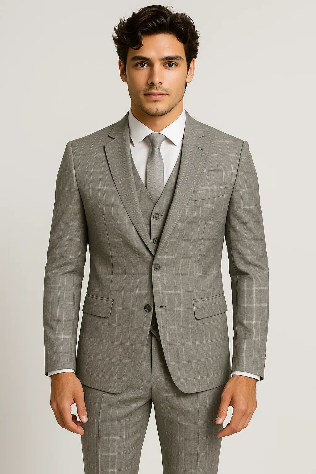 Terno Masculino Príncipe de Gales em Poliviscose Premium – 3 Peças