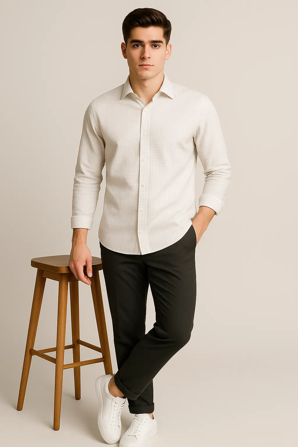 Camisa Social Slim Premium Quadriculada