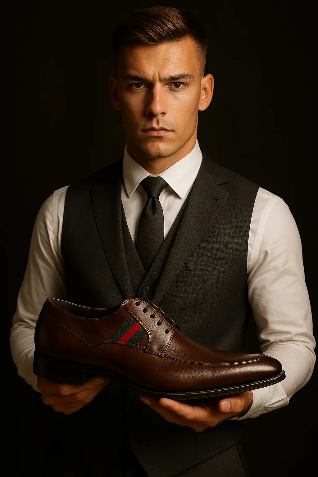 Sapato Social Derby Couro Legítimo Premium