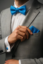 Kit Gravata Borboleta com Abotoadura e Lenço Premium