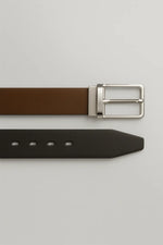 Cinto Social Dupla Face em Couro Legítimo com Fivela Reversível