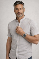 Camisa Sarja Estonada com Gola Padre MC