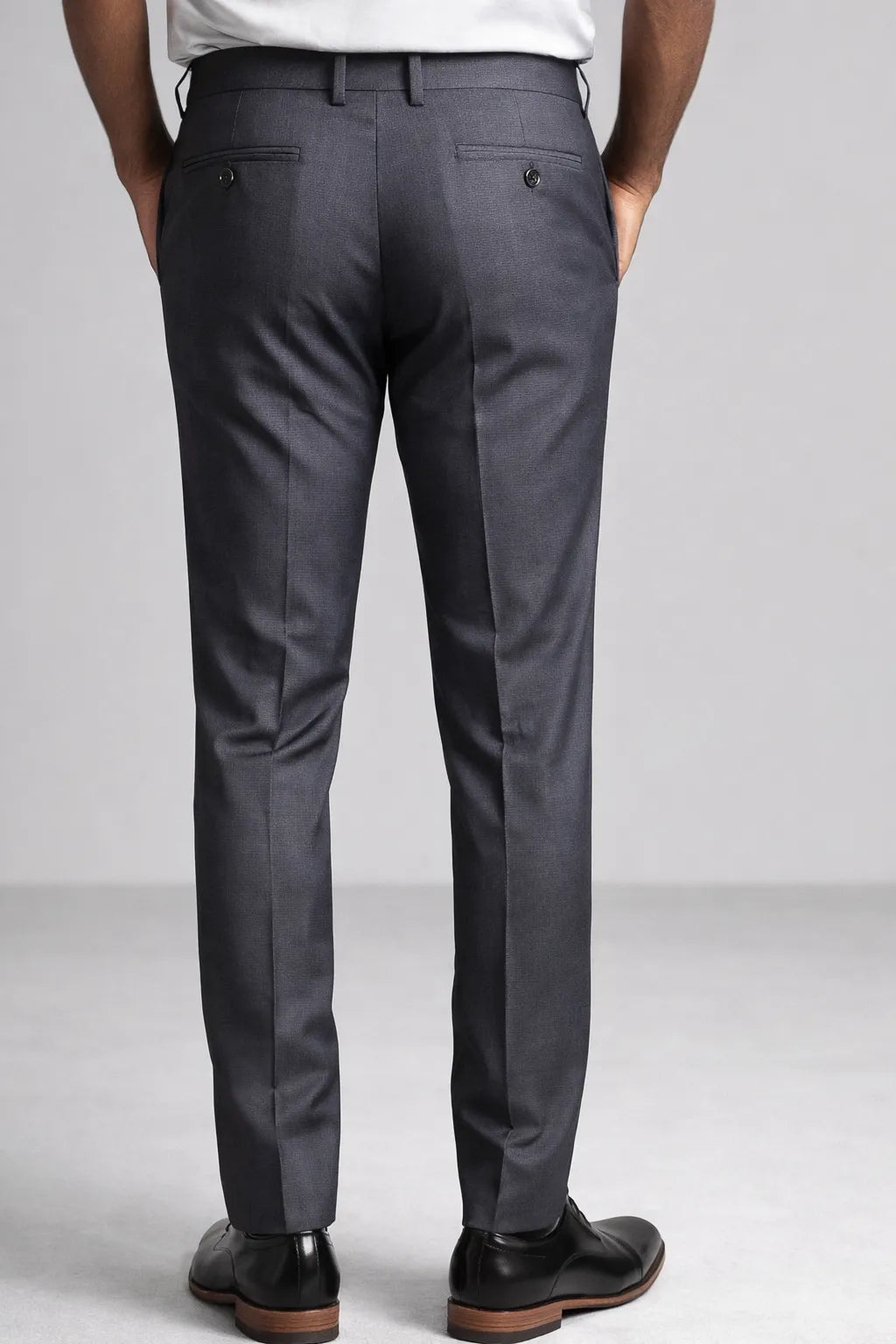 Calça Social Masculina em Poliéster com Elastano