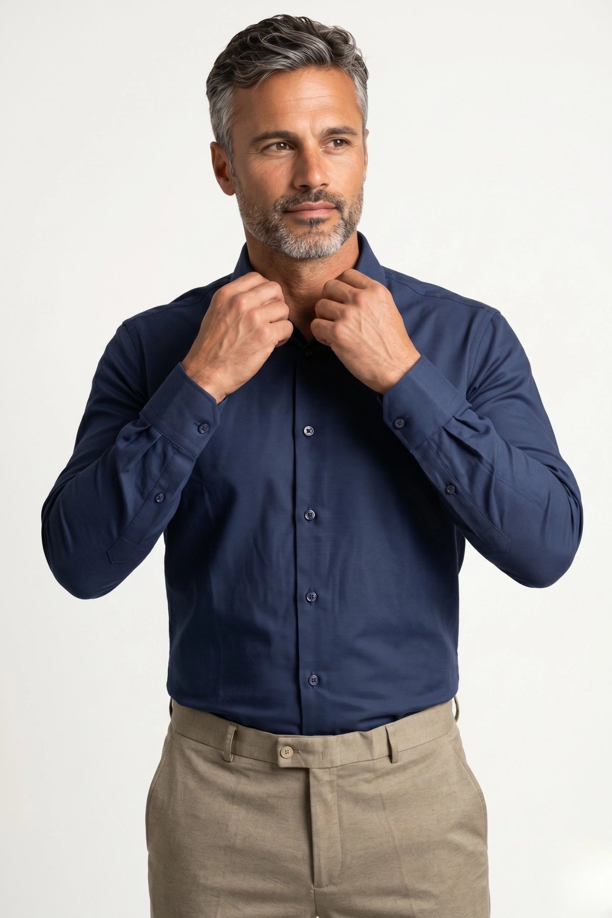 Camisa Social Masculina Tradicional Microtexturizada