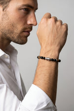 Pulseira Masculina Strong Olho de Tigre em Aço Inoxidável