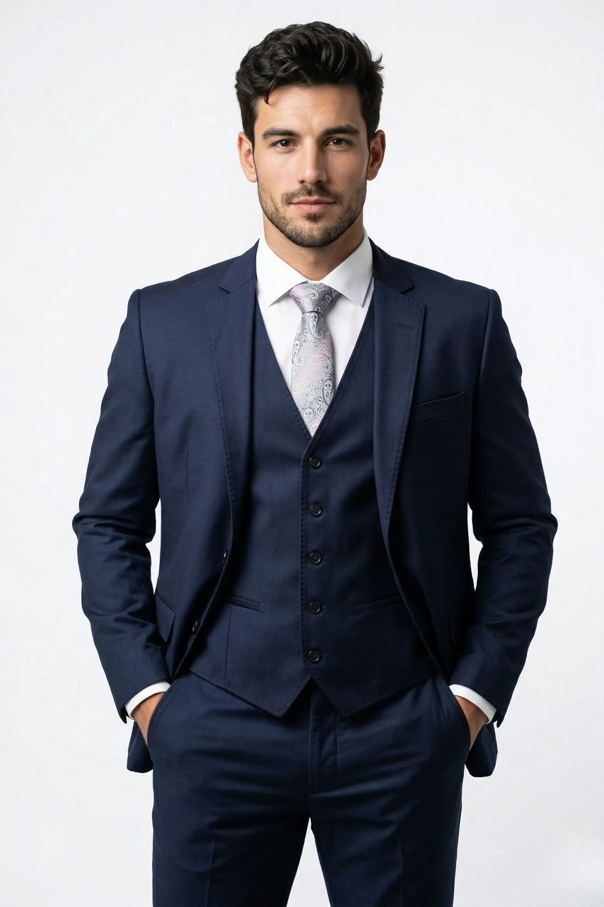 Terno Masculino Poliviscose Azul Noite Montreux