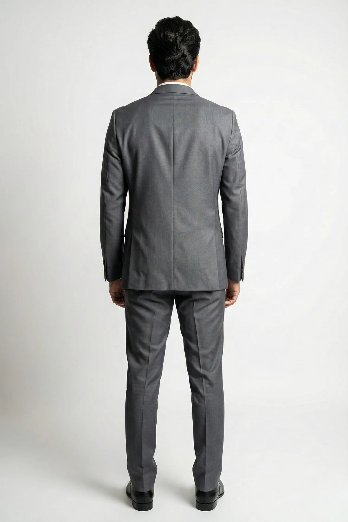 Terno Masculino Poliéster Semi Slim Cinza