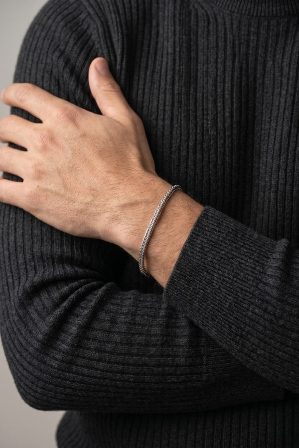 Pulseira Masculina Snake em Aço Inoxidável 316L