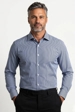 Camisa Social Masculina Listrada Tradicional Mil Raias