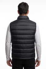 Colete Masculino Puffer Preto com Capuz Removível