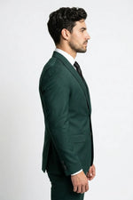 Terno Slim Masculino Verde Escuro em Poliviscose