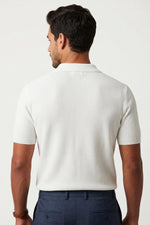 Camisa Polo Masculina Tricot V Textura