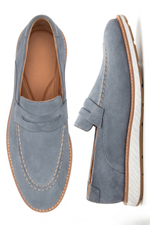 Sapato Casual Loafer Veneto em Camurça