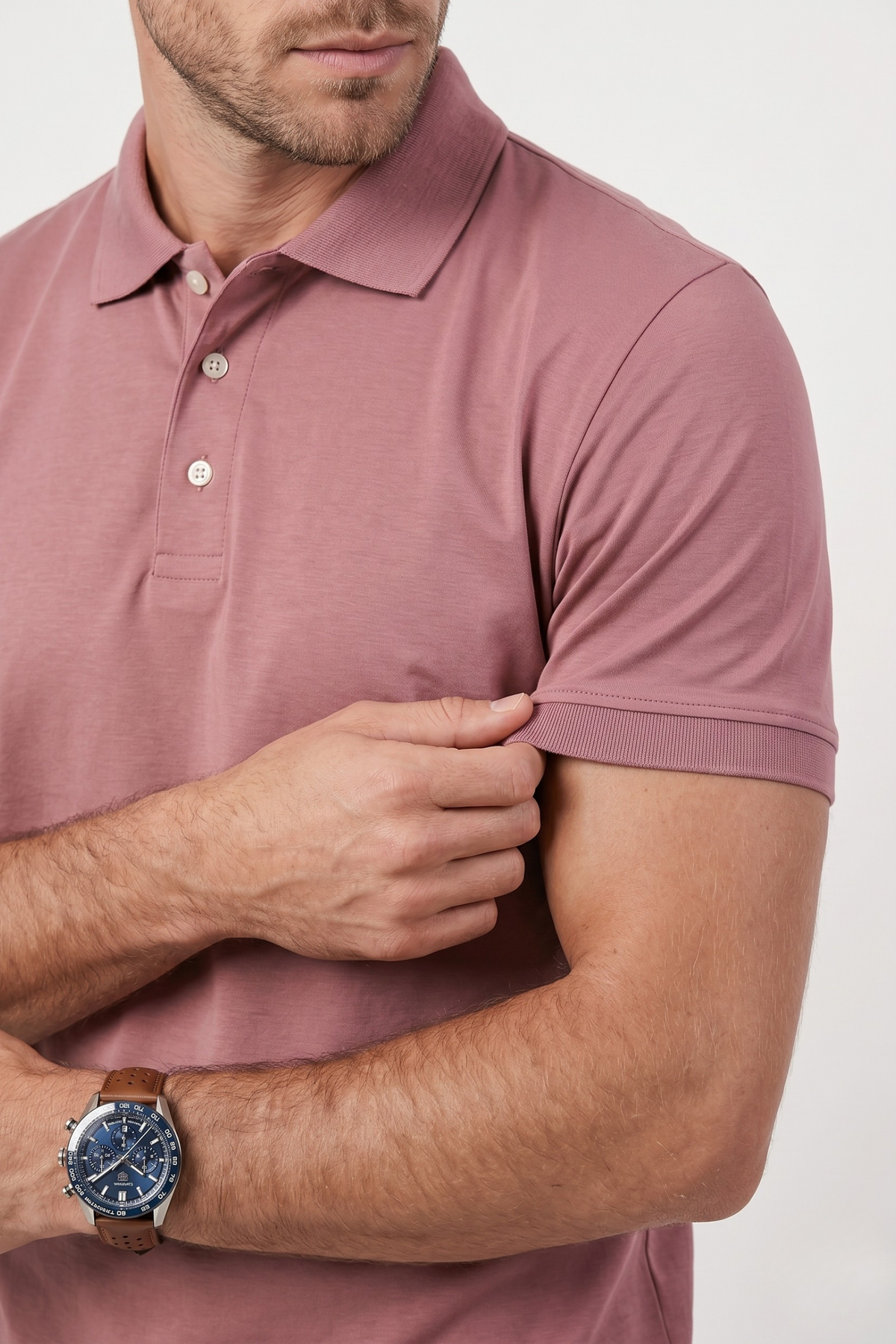 Camisa Polo em Algodão Pima com Elastano