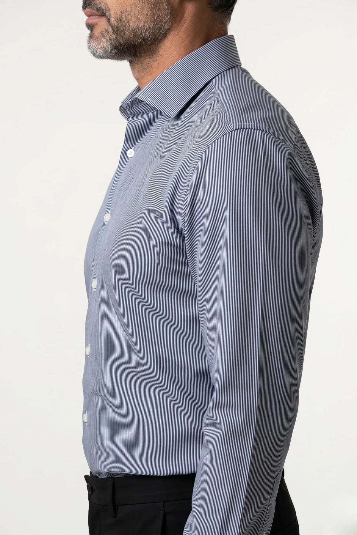 Camisa Social Masculina Listrada Tradicional Mil Raias